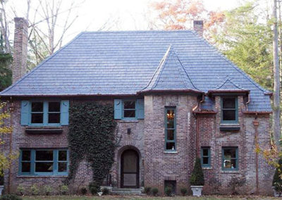 Country brick and Vermont black slate residence