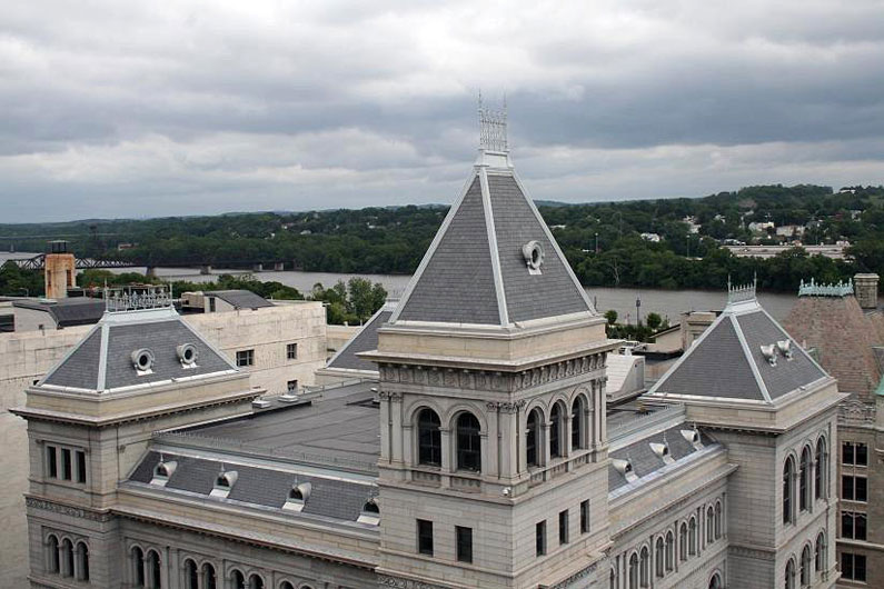 University administrative building with Vermont Clear Black Slate roof