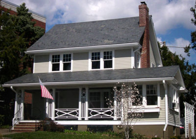 Vermont Strata Gray slate installed with Nu-Lok lightweight slate installation
