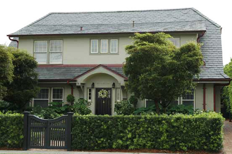 Stucco Home with Heavy Grade Slate Roof