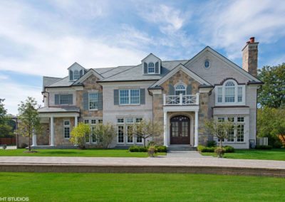 Unfading Gray/Green on brick and stone new construction
