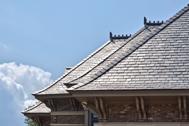 Grand Residence with Vermont Gray / Black Slate Roof