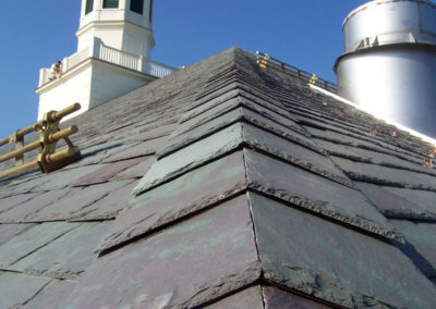 Mottled Green / Purple Slate Roof
