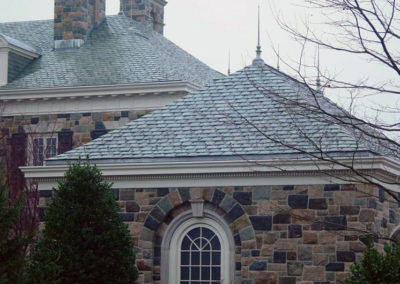Slate Roof Complementing Stone Façade
