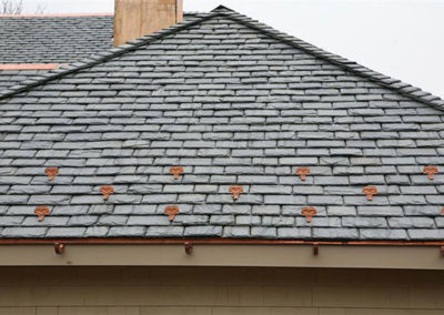 Slate Roof with Copper Accessories