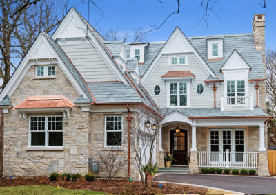 Unfading Gray with Copper Accents on Nantucket-Style Home