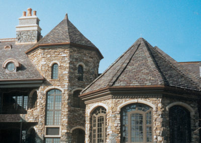 Graduated Slate Roof on Stone Estate