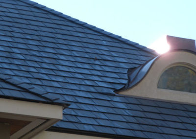 Slate Detail Around Curved Dormer
