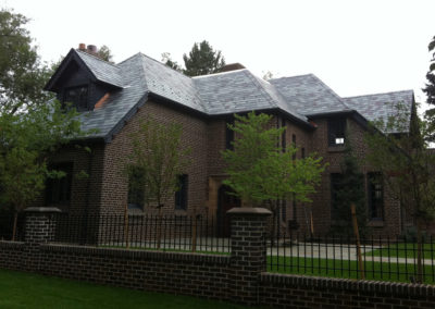 Asphalt roof replaced with SlateTec Installed Vermont Slate Blend