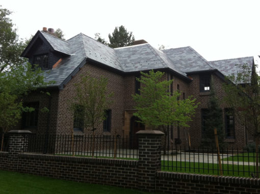 Asphalt roof replaced with SlateTec Installed Vermont Slate Blend