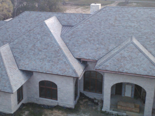 Four color slate blend roof in Florida