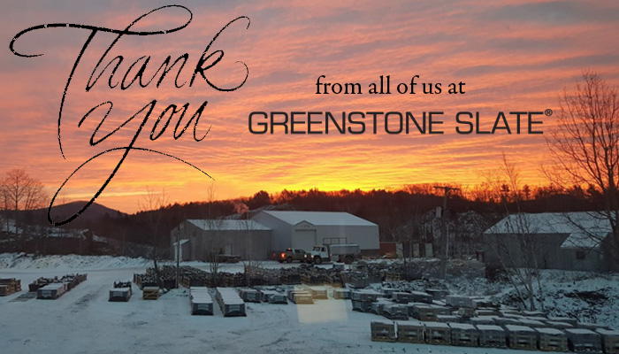 Thank you from Greenstone Slate!