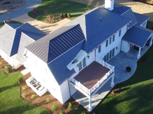 A Greenstone Slate® Vermont Gray Black roof is installed using the SlateTec™ installation system